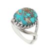 Bague en Argent Persan pour Femme avec Turquoise de Neyshabur Farahnaz