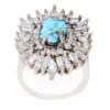 Bague en Argent Persan pour Femme avec Turquoise de Neyshabur Farima