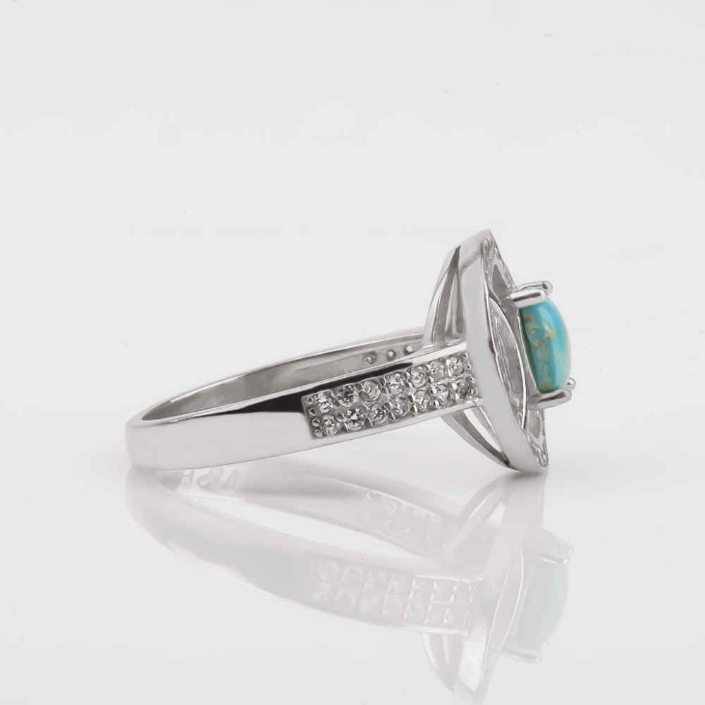 Bague en Argent Persan pour Femme avec Turquoise de Neyshabur Maliheh