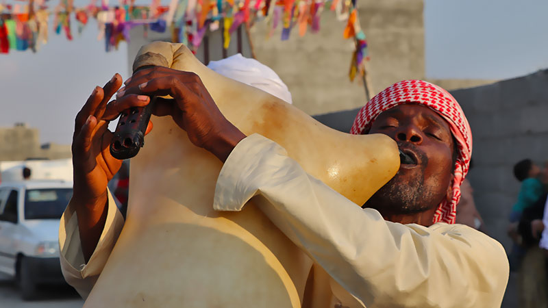 Peau Professionnelle de Cornemuse Arabe Haban/Habbān (Peau Seulement)