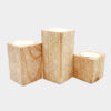 Porte-bougie cube en bois solide ensemble de 3 / Deco