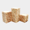 Porte-bougie cube en bois solide persan ensemble de 3 / Mashgh