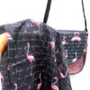 Ensemble sac bandoulière boho et écharpe avec design flamant rose