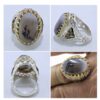 Persian Dendritic Agate Shajar Silver Ring for Men Ahmad