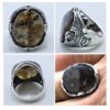 Persian Dendritic Agate Shajar Silver Ring for Men Sarv