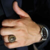 Bague en argent Sulemani Hakik persane pour homme Moloud