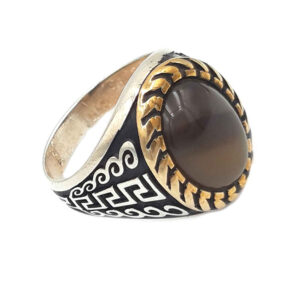Bague en argent Sulemani Hakik persane pour homme Moloud