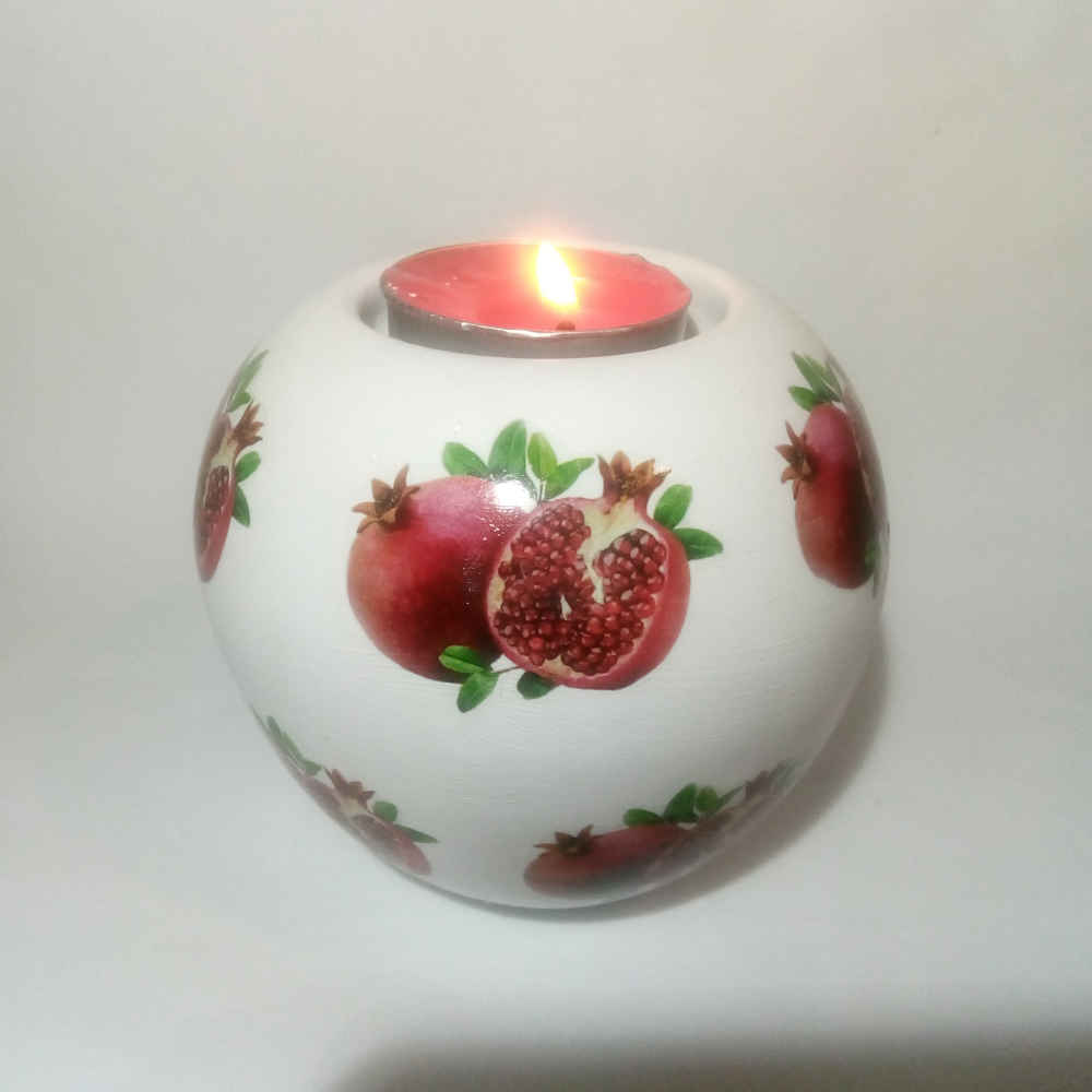 Porte-bougie en plâtre modèle Anar