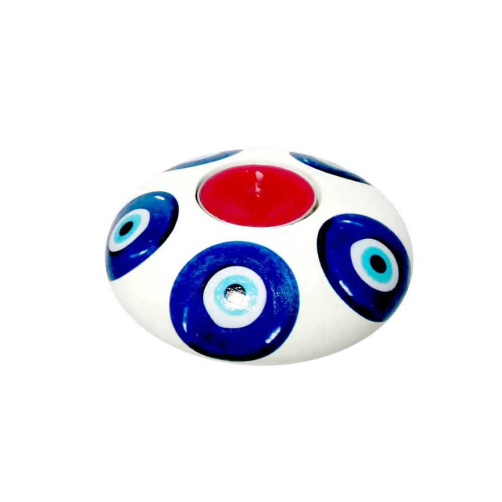 Porte-bougie en plâtre modèle Nazar Cheshm