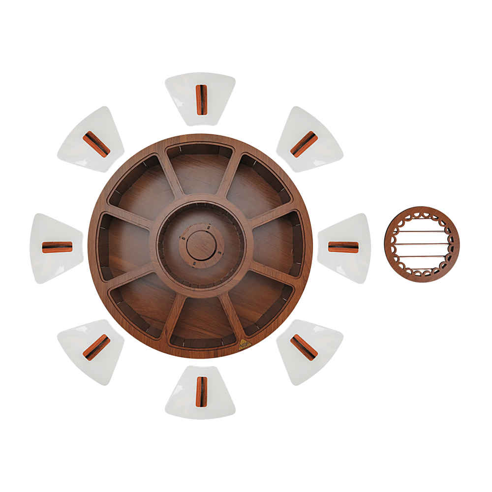 Boîte de Rangement pour Sachets de Thé en Bois avec Chauffe-Sachet Delaram