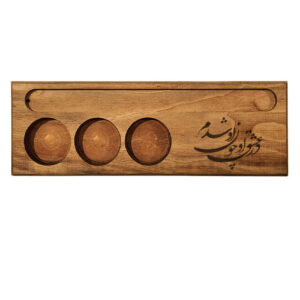 Porte-bougie en bois rustique décor de table persan Eshgh