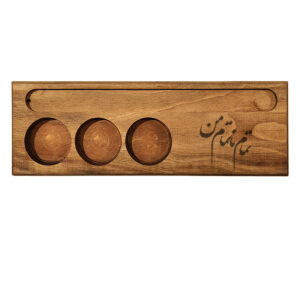 Porte-bougie en bois rustique décor de table persan Na Tamam