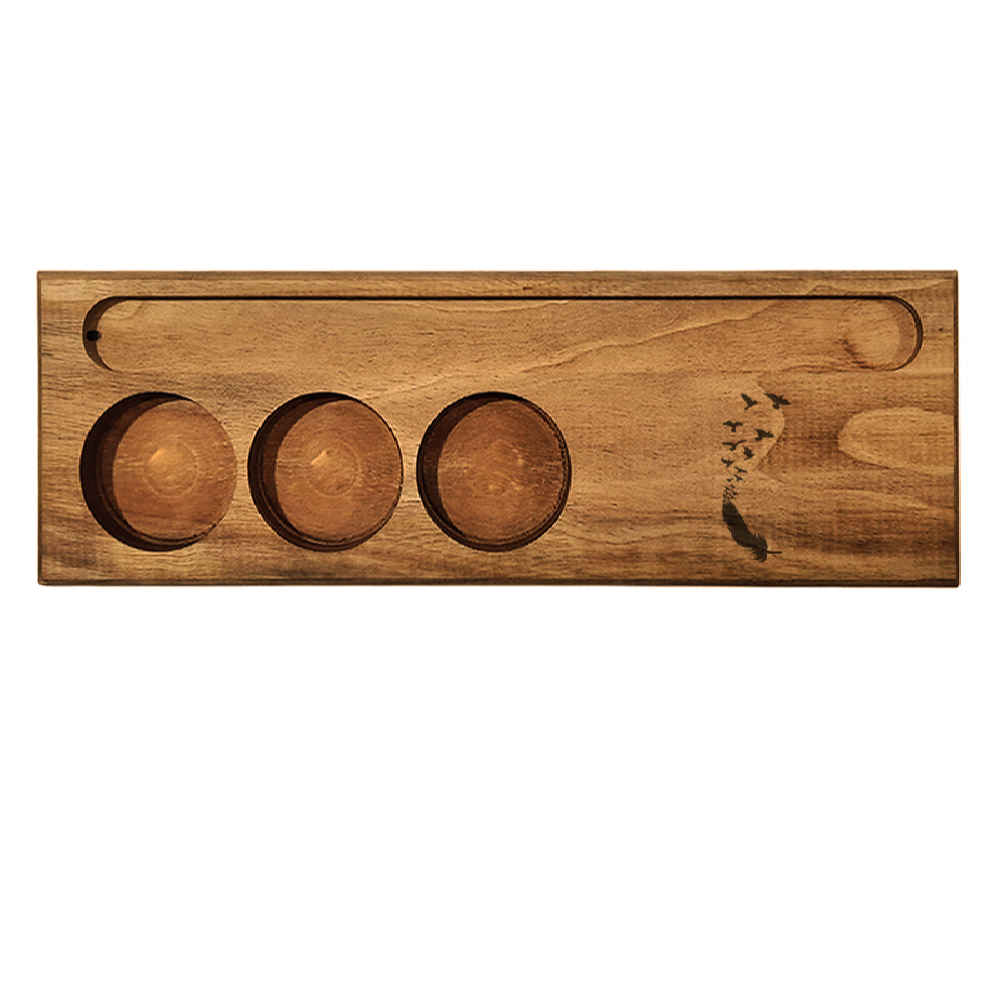Porte-bougie en bois rustique décor de table persan Par