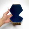 Boîte à bijoux en bois artisanale avec design persan Khatam - Hatam