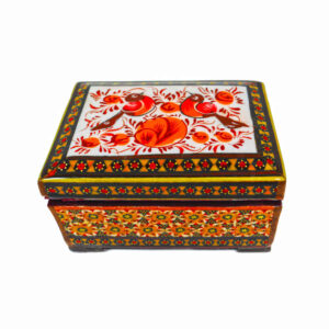 Boîte à bijoux en bois artisanale avec design persan Khatam – Parmis
