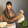 Foulard à imprimé artistique persan pour femmes – Design Jaam luxueux et vibrant