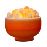 Lampe bol de sel persane – modèle Laya avec morceaux de sel naturels