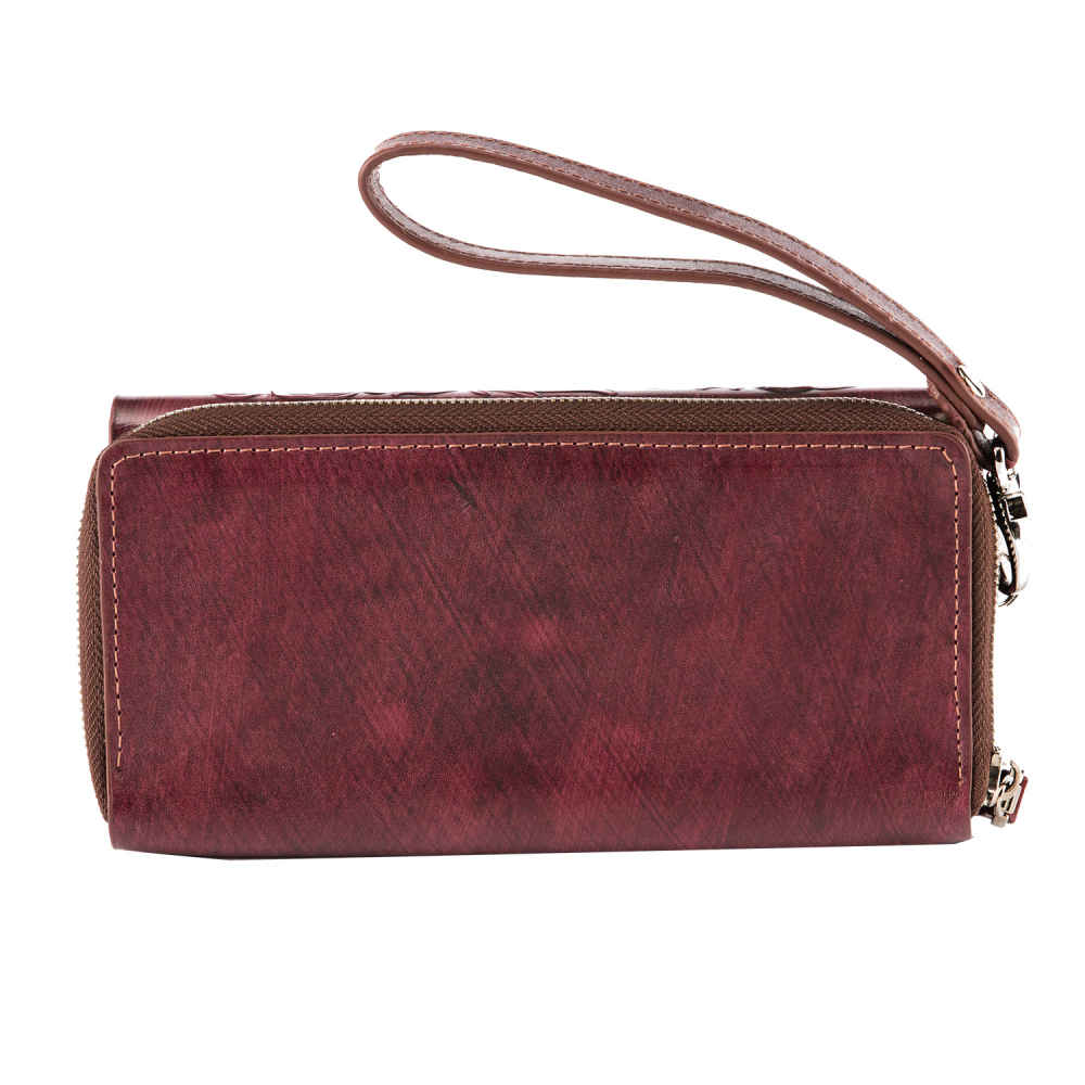 Portefeuille long en cuir persan pour femmes avec Design Tajli