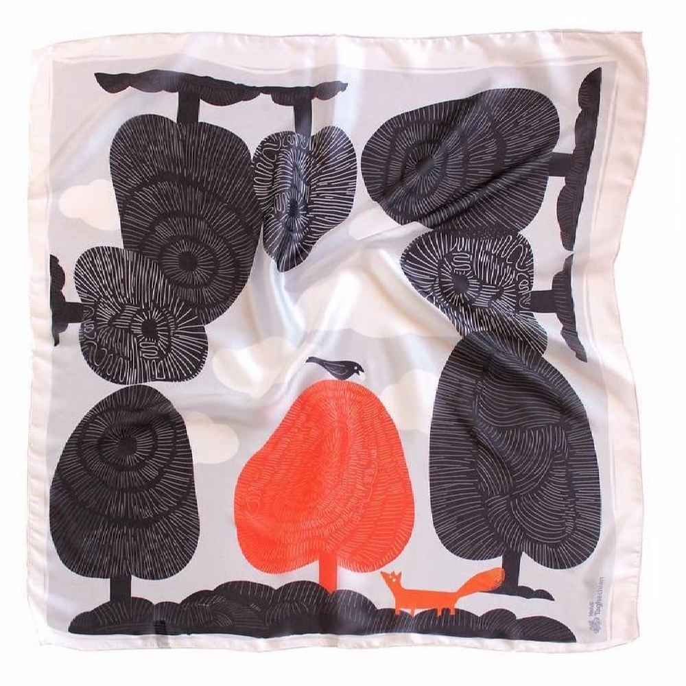 Foulard Miniature en Soie pour Femme – Motif Artistique, Luxueux et Vibrant Zaghak