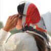 Foulard Miniature en Soie pour Femme - Motif Artistique, Luxueux et Vibrant Zaghak