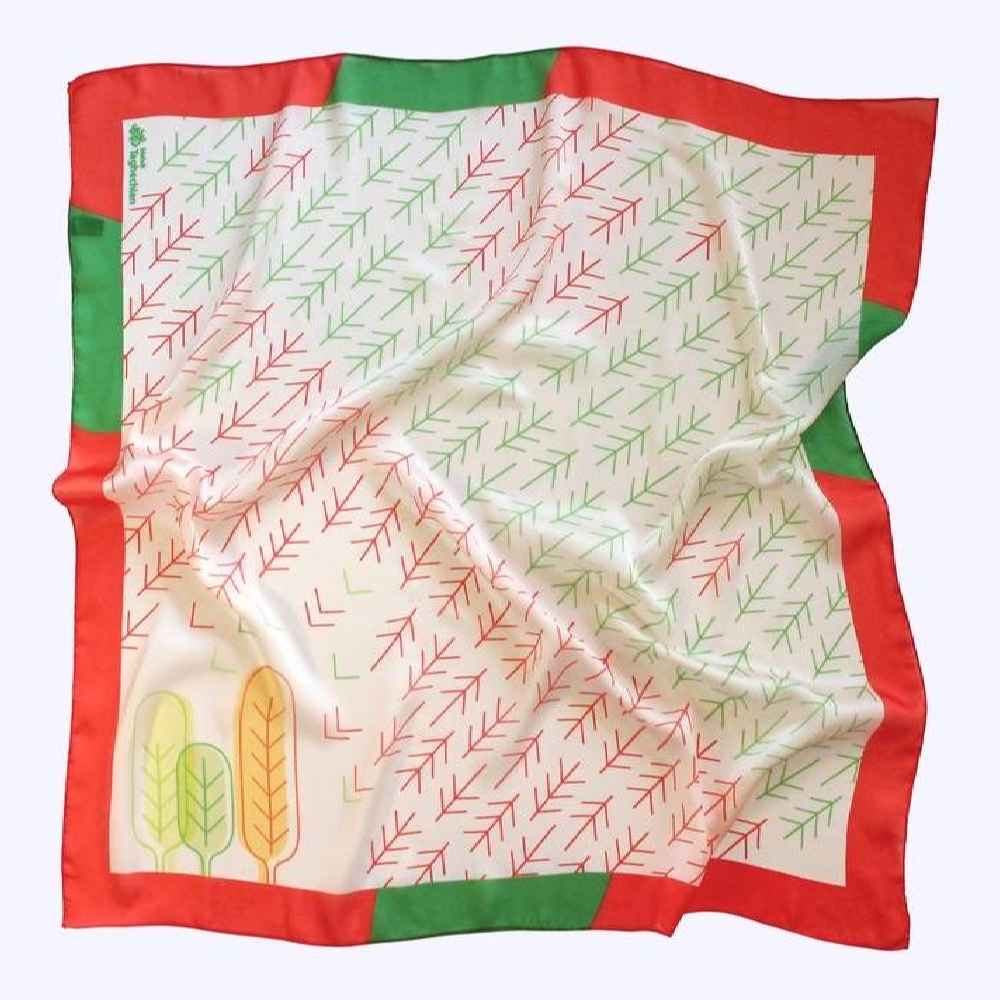 Foulard Miniature en Soie pour Femme – Motif Artistique, Luxueux et Vibrant Paeezan