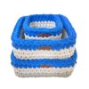 Ensemble de 3 paniers de rangement en crochet modèle Aseman