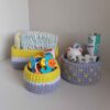 Ensemble de 3 paniers de rangement en crochet modèle Lemon