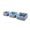 Ensemble de 3 paniers de rangement en crochet modèle Yas