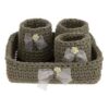 Ensemble de 5 paniers de rangement en crochet modèle Nahal