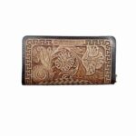 Portefeuille long en cuir persan pour femmes avec Design Alma