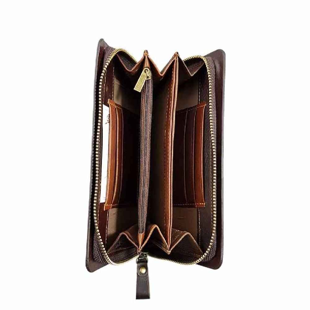 Portefeuille long en cuir persan pour femmes avec Design Hasiri