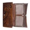 Portefeuille long en cuir persan pour femmes avec Design Jahan
