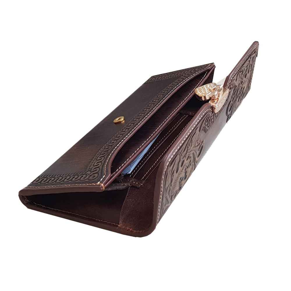 Portefeuille long en cuir persan pour femmes avec Design Negar