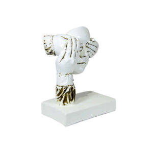 Figurine réaliste d’yeux fermés – Statue d’art contemporain