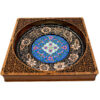 Assiette Décorative Persane en Cuivre Gravée Florale Honar