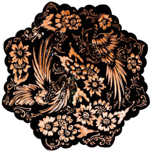 Assiette Décorative Persane en Cuivre Gravée Parandeh