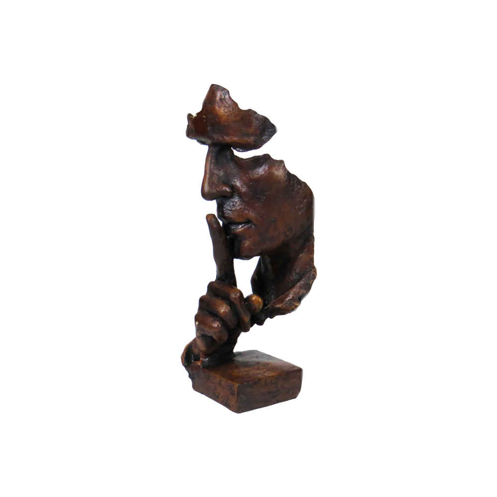 Figurine décorative du silence - Sculpture d'art de méditation sereine