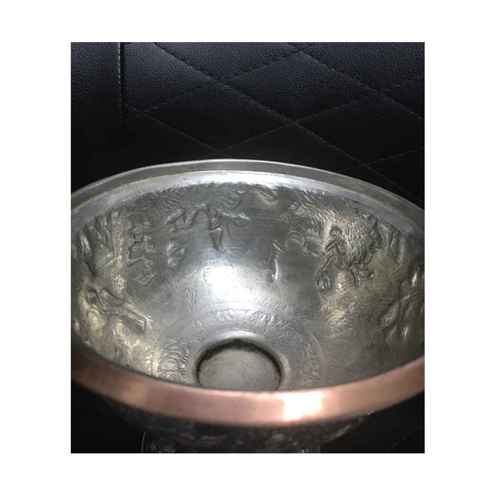 Sucrier persan artisanal en cuivre gravé Ahoo