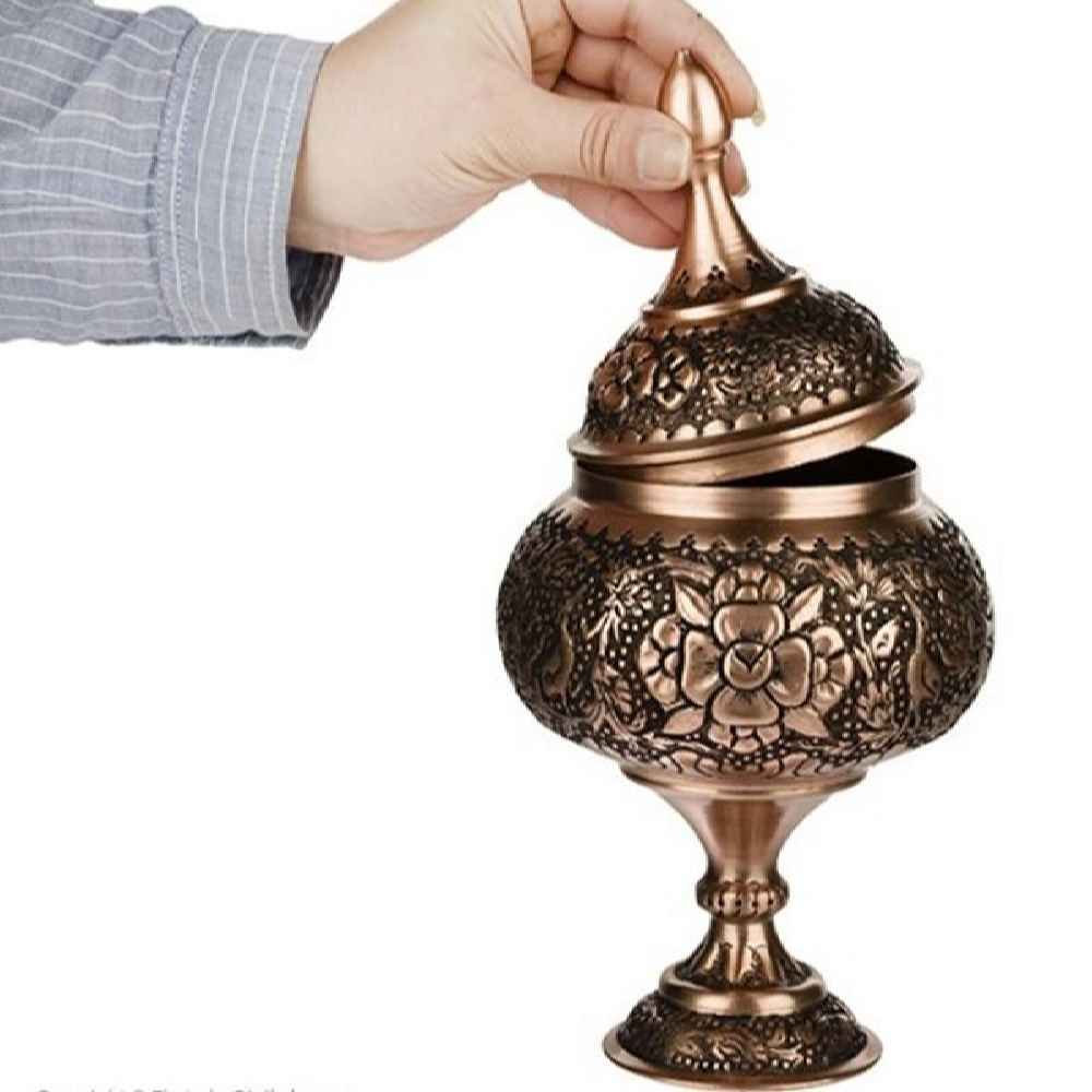 Sucrier persan artisanal en cuivre gravé Raha