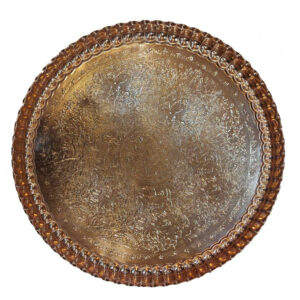 Plat de Service Persan en Cuivre Traditionnellement Martelé Mahtab
