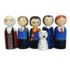 Poupées en Bois au Crochet Fait Main – Harry Potter | Figurines en Bois de Magicien