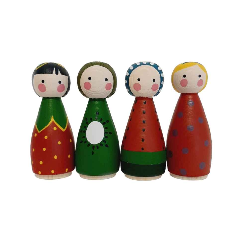 Poupées en Bois au Crochet Fait Main – Coccinelles | Figurines en Bois sur le Thème de la Nature