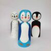 Poupées en Bois au Crochet Fait Main – Pingouins | Figurines Charmantes d'Animaux Arctiques