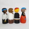Poupées en Bois au Crochet Fait Main – Pirates | Jouets en Bois Thématiques Aventure