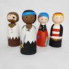 Poupées en Bois au Crochet Fait Main – Pirates | Jouets en Bois Thématiques Aventure