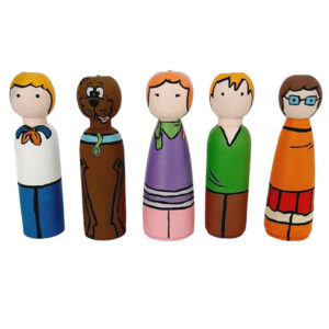 Poupées en Bois au Crochet Fait Main – Scooby-Doo | Figurines en Bois de Dessin Animé