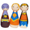 Poupées en Bois au Crochet Fait Main – Superman | Figurines Uniques de Super-héros