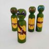 Poupées en Bois au Crochet Fait Main – Tortues Ninja Mutantes | Figurines Personnalisées