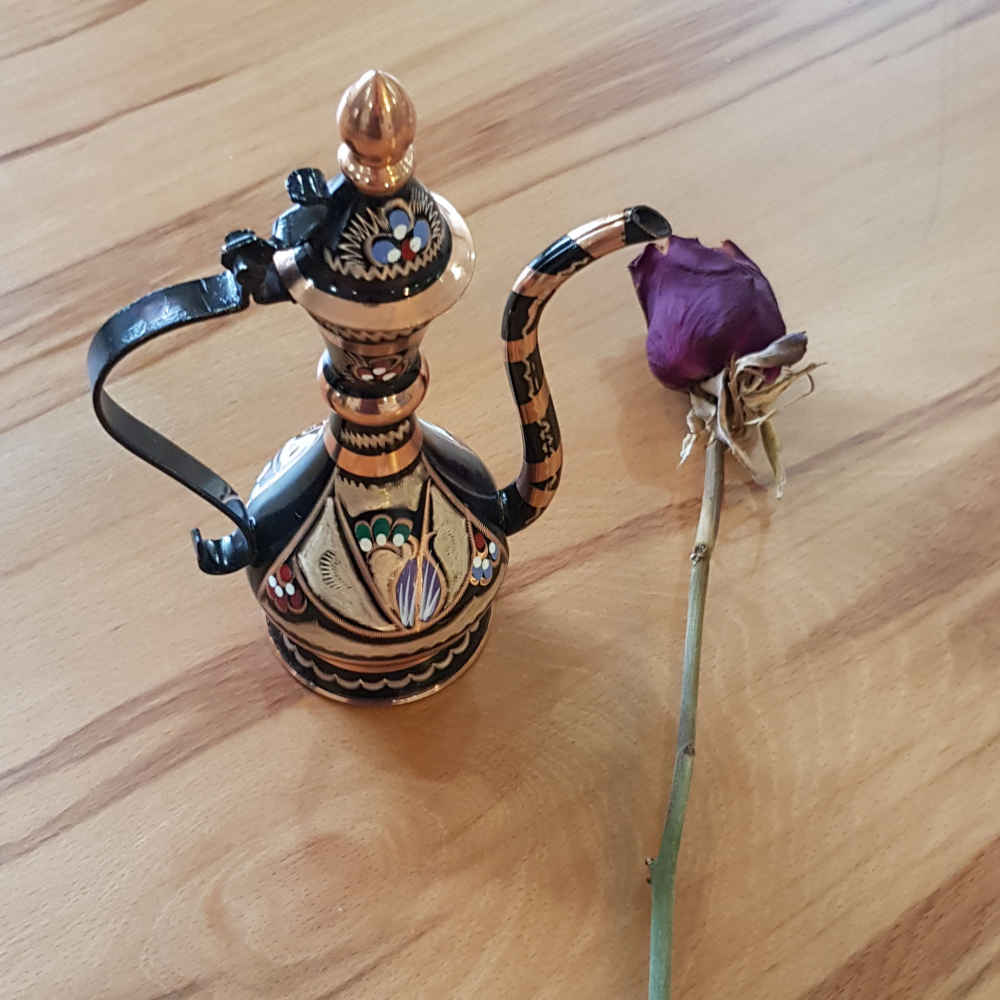 Flacon à eau de rose en cuivre persan – Modèle Sayeh