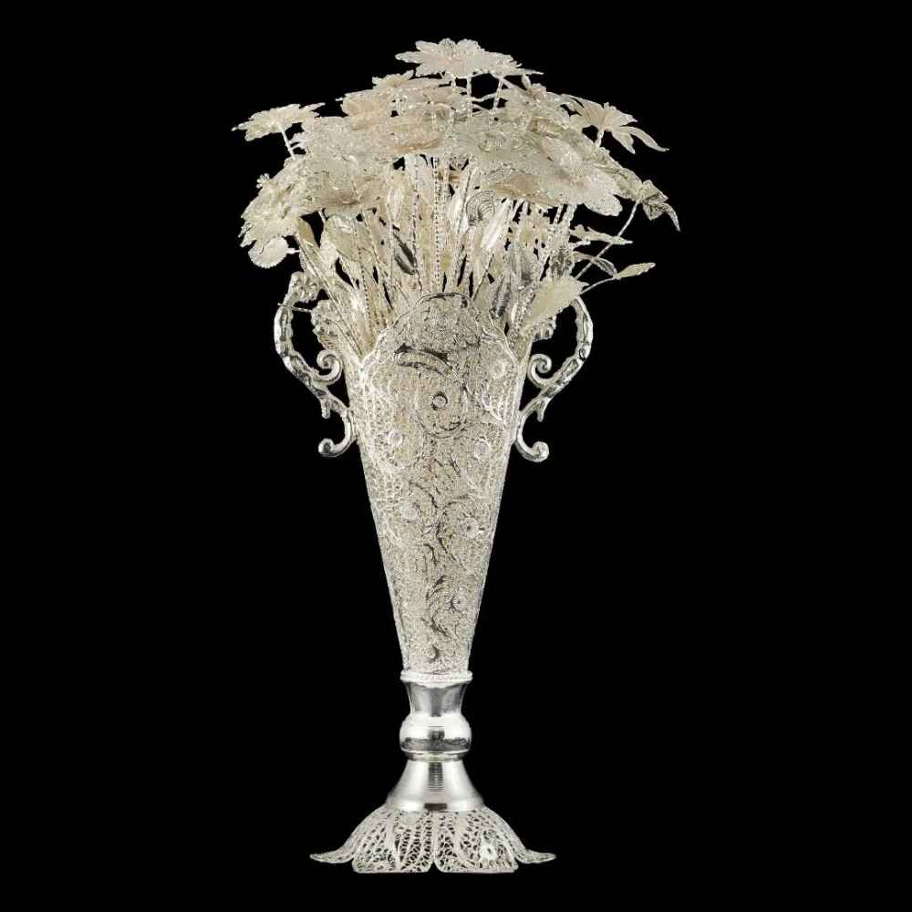 Vase décoratif en filigrane persan fait main Raha